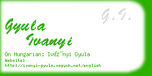 gyula ivanyi business card